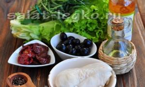 Рецепты обычных и теплых салатов с вялеными помидорами Итальянские салаты с вялеными помидорами